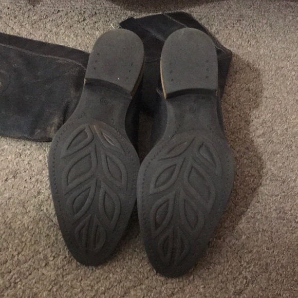 Black Leather and Canvas Western Boots, 37 - Picture 3 of 4